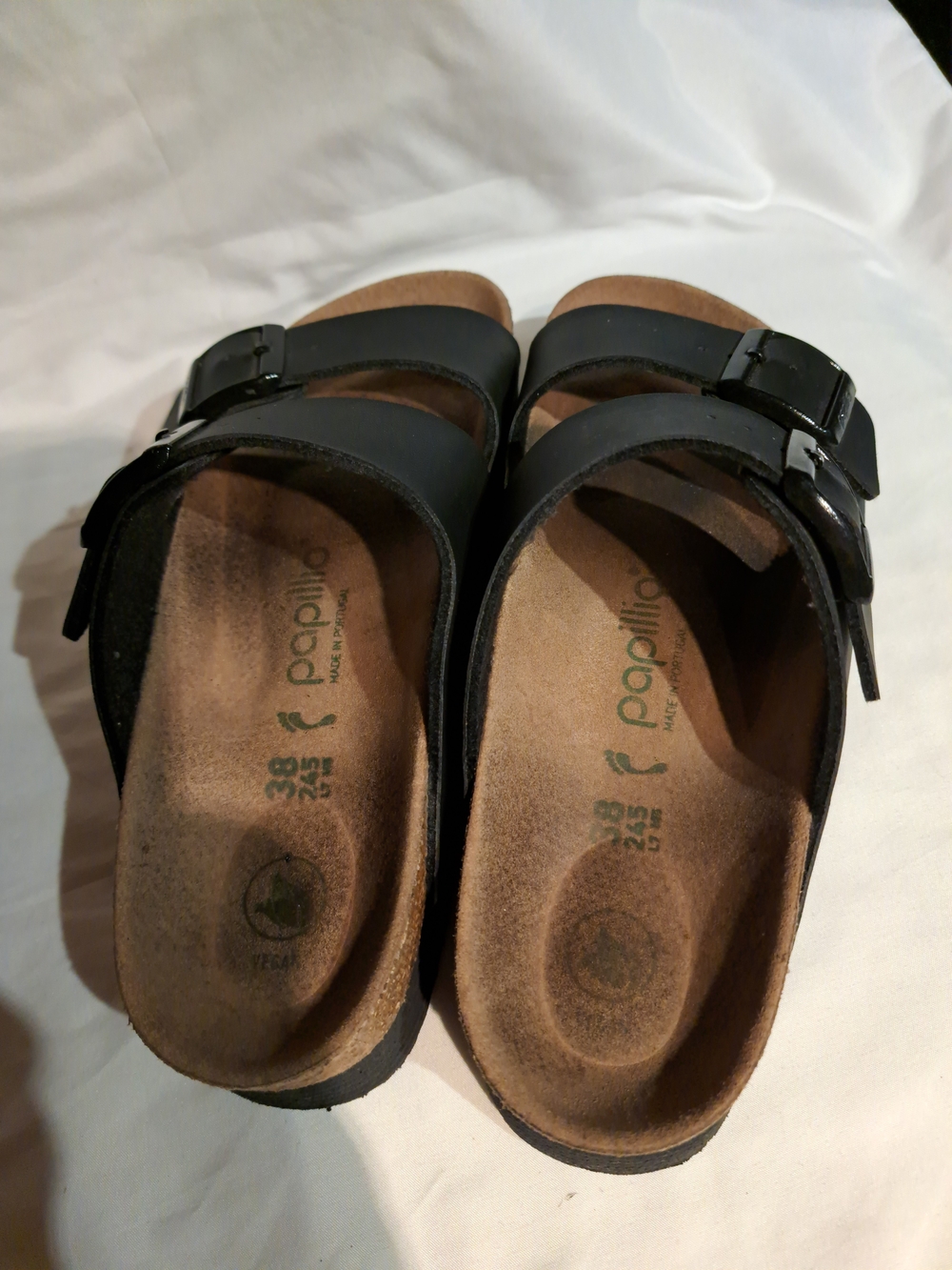 Papillio Black Double-Buckle Slide Sandals By Birkenstock